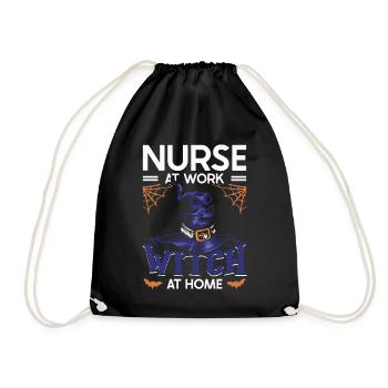 Infirmière au travail Witch Im - Sac de sport léger - noir - Devant