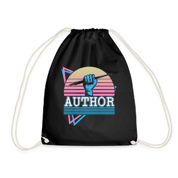 Author Writer Literature Novelist Dr - Drawstring Bag - black - Front