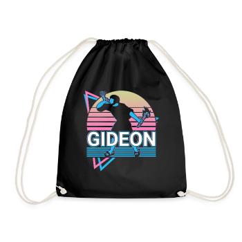 Gideon Hebrew Prophet Retro - Drawstring Bag - black - Front