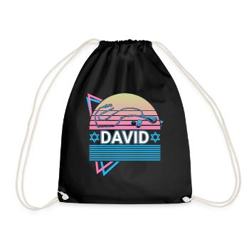 David Christian Christianity Retro - Drawstring Bag - black - Front