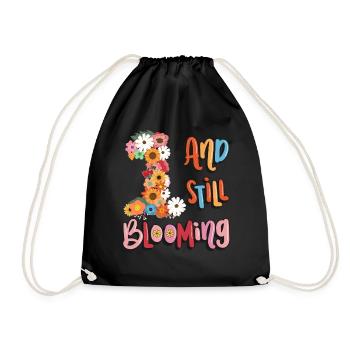 1 Et encore fleurir filles florales 1. - Sac de sport léger - noir - Devant