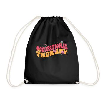 Beschäftigungstherapeutin Bloom Floral Leisure - Turnbeutel - Schwarz - Vorne