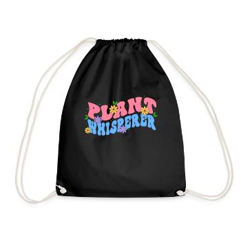 Plant Whisperer Bloom Jardiniers sur le thème floral - Sac de sport léger - noir - Devant