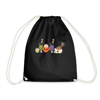 Crâne d’horreur effrayant Ghostly - Sac de sport léger - noir - Devant