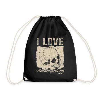 I love Anthropology Science Anthropologist - Drawstring Bag - black - Front