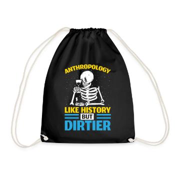 Anthropology Like history, but dirtier - Drawstring Bag - black - Front