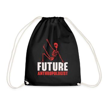 Future Anthropologist Science Anthropology - Drawstring Bag - black - Front