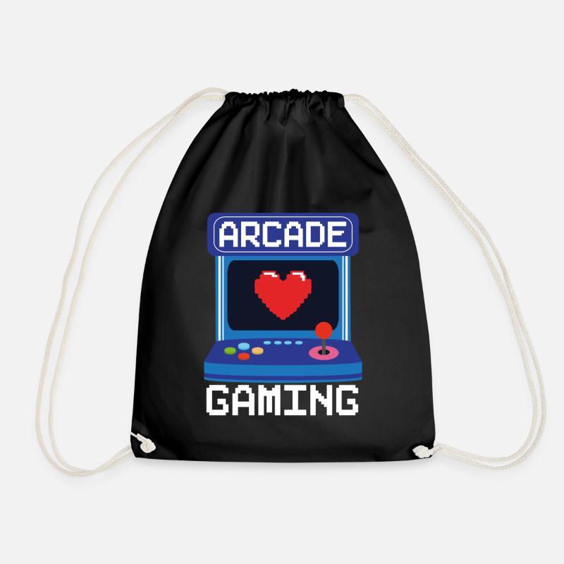 Arcade Spiele Videospiel Spiele Nerd Streamer - Turnbeutel - Schwarz