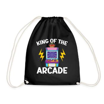 King Of The Arcade Spiele Videospiel Spiele Gamer - Turnbeutel - Schwarz - Vorne
