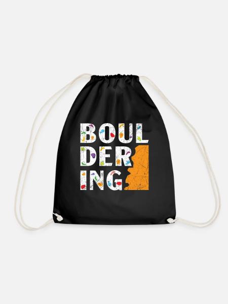 Boulderer Rock climbers Mountaineering Bouldering - Drawstring Bag - black
