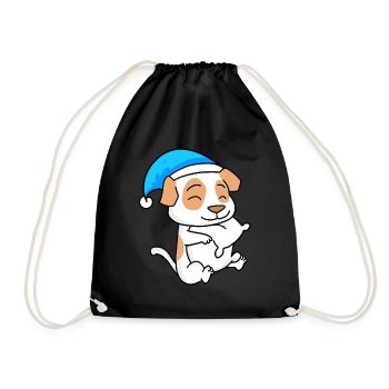 Dog Dog Breed Jack Russell Terrier - Drawstring Bag - black - Front