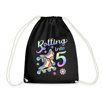 Rouler en 5 patins à roulettes 5e année - Sac de sport léger - noir - Devant