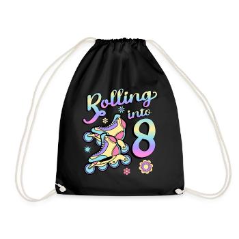 Rouler en 8 patins à roulettes Patins 8e année - Sac de sport léger - noir - Devant