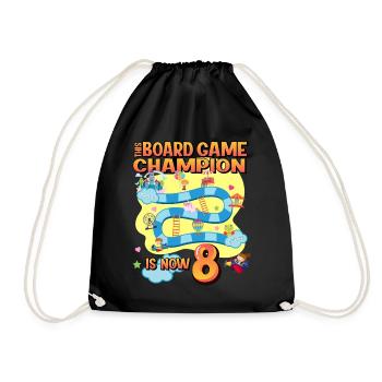 This Board Game Champion Is Now 8 | - Drawstring Bag - black - Front