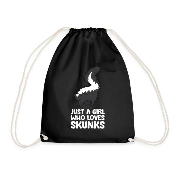 Juste une fille qui aime les mouffettes - Sac de sport léger - noir - Devant