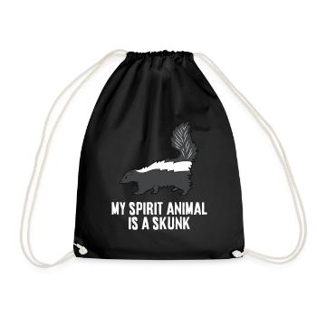 My Spirit Animal Is A Skunk - Drawstring Bag - black - Front