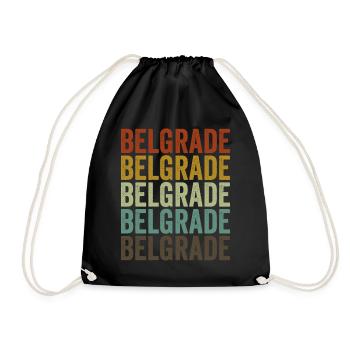 Belgrad Serbien Retro Vintage - Turnbeutel - Schwarz - Vorne