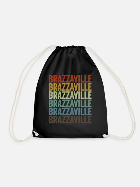Brazzaville Congo Rétro Vintage - Sac de sport léger - noir