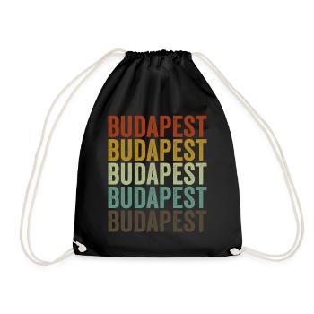 Budapest Ungarn Retro Vintage - Turnbeutel - Schwarz - Vorne