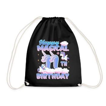 Happy Magical 11th Birthday Einhorn Pony - Turnbeutel - Schwarz - Vorne