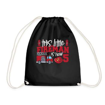 Ce petit pompier a maintenant 5 ans, - Sac de sport léger - noir - Devant