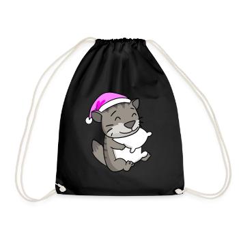 Cat Cat Breed Siberian Cat - Drawstring Bag - black - Front
