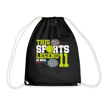 Cette légende du sport a maintenant 11 ans, le tennis 11. - Sac de sport léger - noir - Devant
