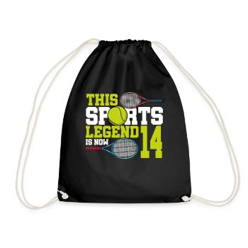 Cette légende du sport a maintenant 14 ans, le tennis 14. - Sac de sport léger - noir - Devant