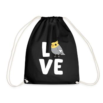 Cockatiel Lover Cockatiel Bird Love Cockatiel - Drawstring Bag - black - Front