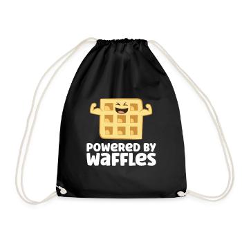 Propulsé par Waffles - Sac de sport léger - noir - Devant