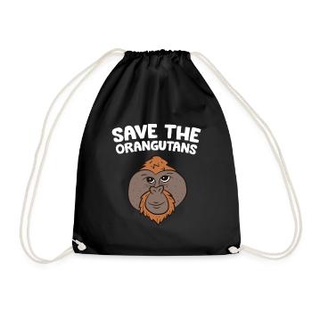 Orangs-outans Amateurs Singes Faune Sauvez le - Sac de sport léger - noir - Devant
