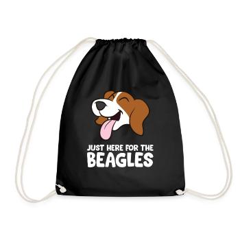 Beagle - Just here for the beagles - Sac de sport léger - noir - Devant