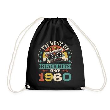 I'm Best Of Black Hits Cassette since 1960 - Drawstring Bag - black - Front