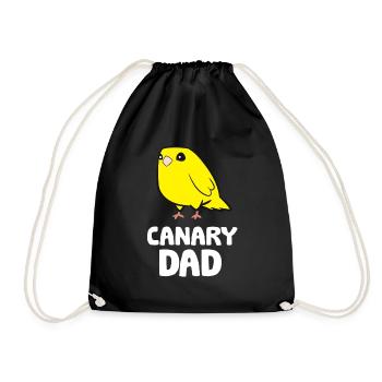 Yellow Canary Bird Canary Dad - Drawstring Bag - black - Front