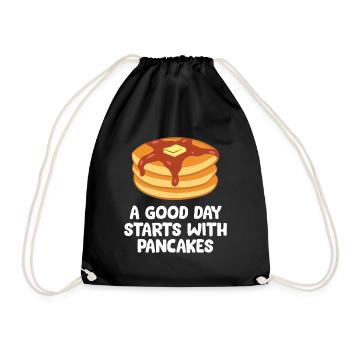 Une bonne journée commence avec des crêpes - Sac de sport léger - noir - Devant