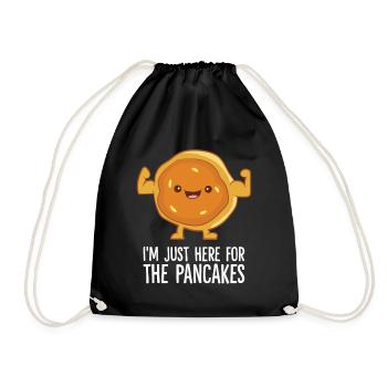 Je ne suis là que pour les crêpes - Sac de sport léger - noir - Devant