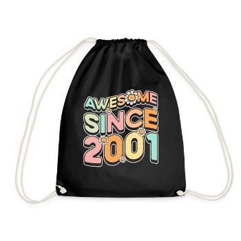 Fantastique depuis 2001 thème floral - Sac de sport léger - noir - Devant