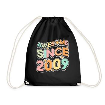 Fantastique depuis 2009 Thème floral - Sac de sport léger - noir - Devant