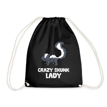 Femme mouffette folle - Sac de sport léger - noir - Devant