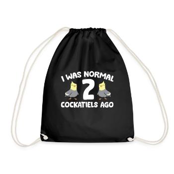 J’étais normal il y a 2 Cockatiels Drôle Cockatiel - Sac de sport léger - noir - Devant