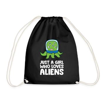 Juste une fille qui aime les extraterrestres - Sac de sport léger - noir - Devant