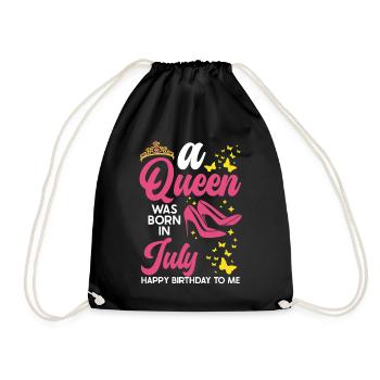 Une reine est née en juillet tout le meilleur pour - Sac de sport léger - noir - Devant