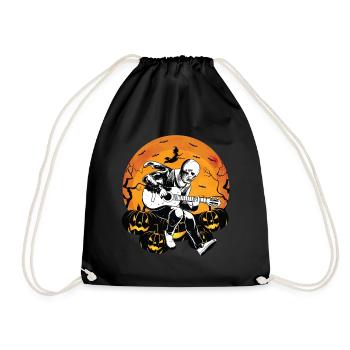Spooky Solo Musicien Guitariste Shadow Pumpkins - Sac de sport léger - noir - Devant