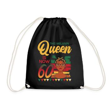 Cette reine de mélanine a maintenant 60 ans, 60 ans - Sac de sport léger - noir - Devant