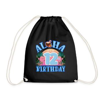 Aloha C’est mon 12ème anniversaire Noix de - Sac de sport léger - noir - Devant