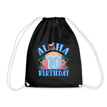Aloha C’est mon 10ème anniversaire Noix de - Sac de sport léger - noir - Devant