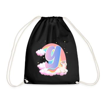 9 Unicorn Rainbow Clouds Little Pony 9. - Drawstring Bag - black - Front