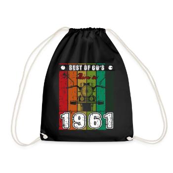 Le meilleur de la moto classique née des années 60 en 1961 - Sac de sport léger - noir - Devant