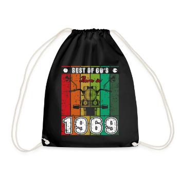 Le meilleur de la moto classique née des années 60 en 1969 - Sac de sport léger - noir - Devant
