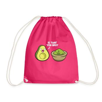 Avocado Guacamole Is That You Bro Funny Avocado - Drawstring Bag - fuchsia - Front